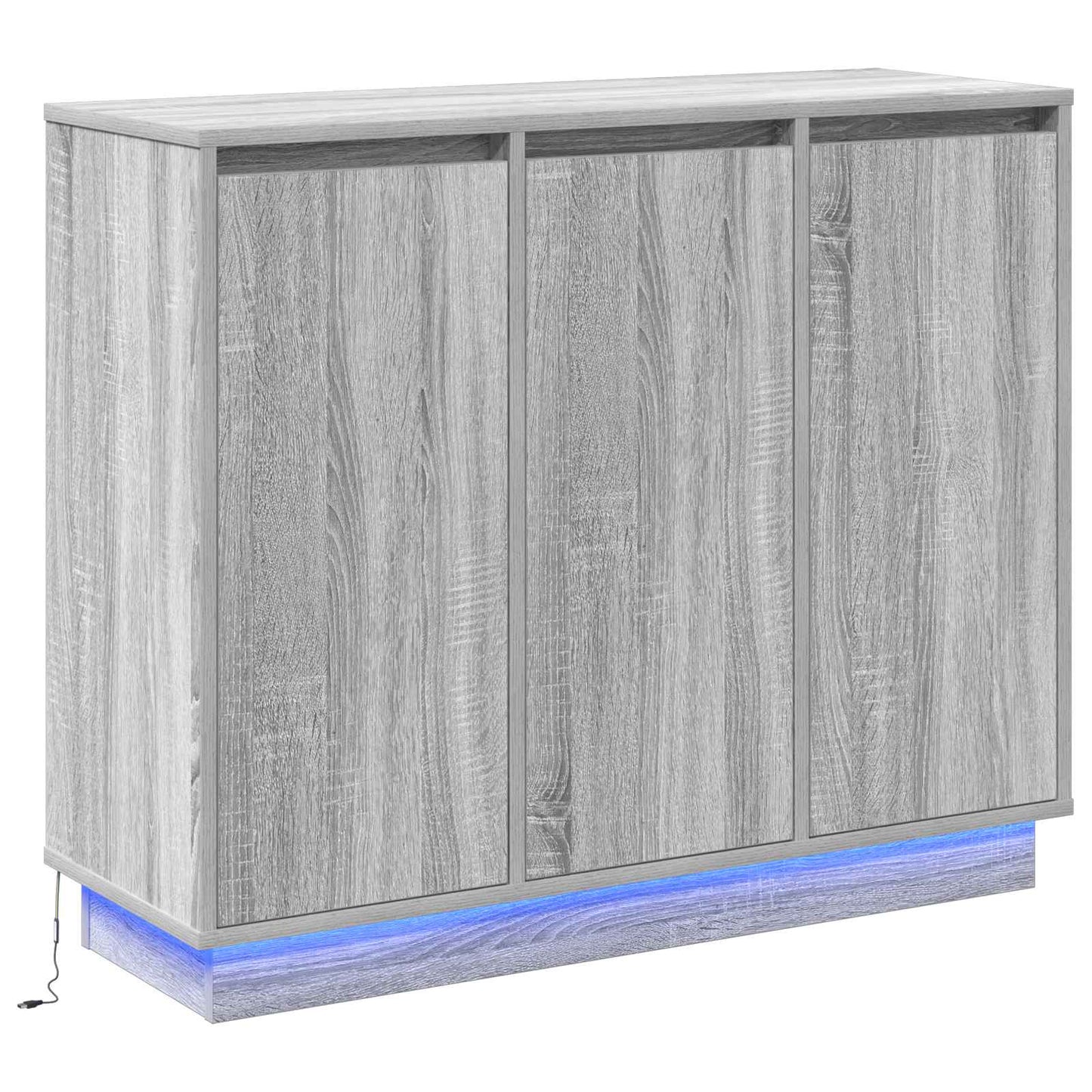 LED tálaló Szürke Sonoma 90 x 32 x 75 cm Szerelt Fa