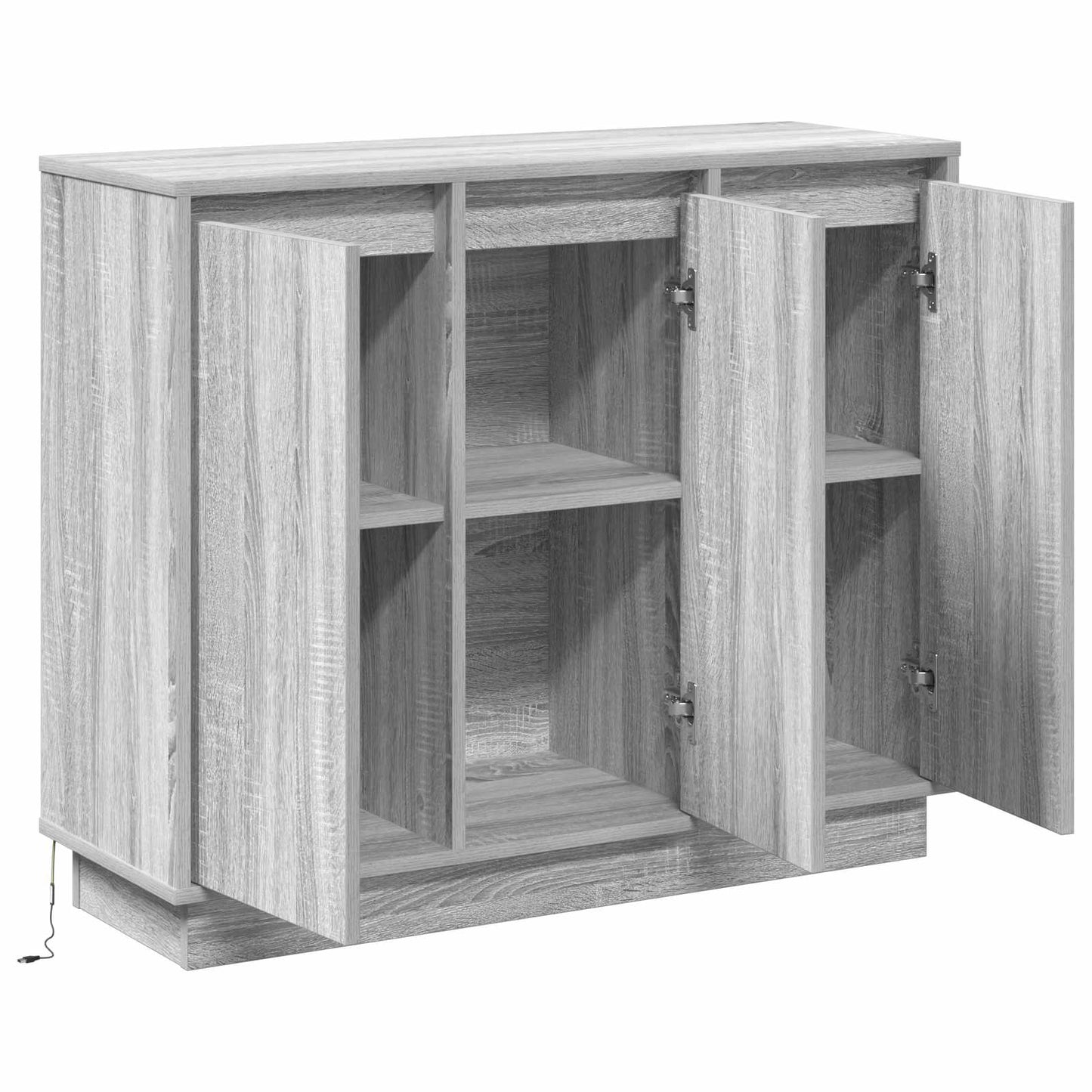 LED tálaló Szürke Sonoma 90 x 32 x 75 cm Szerelt Fa