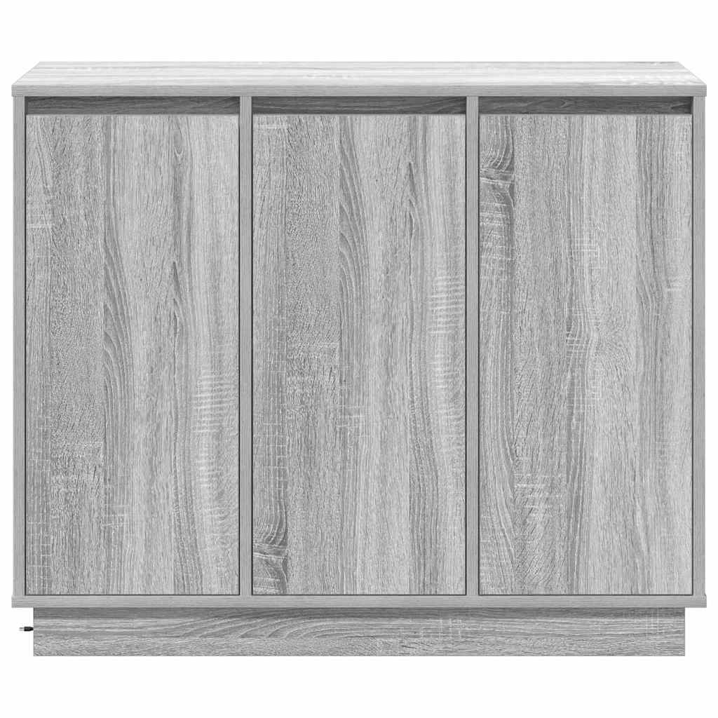 LED tálaló Szürke Sonoma 90 x 32 x 75 cm Szerelt Fa