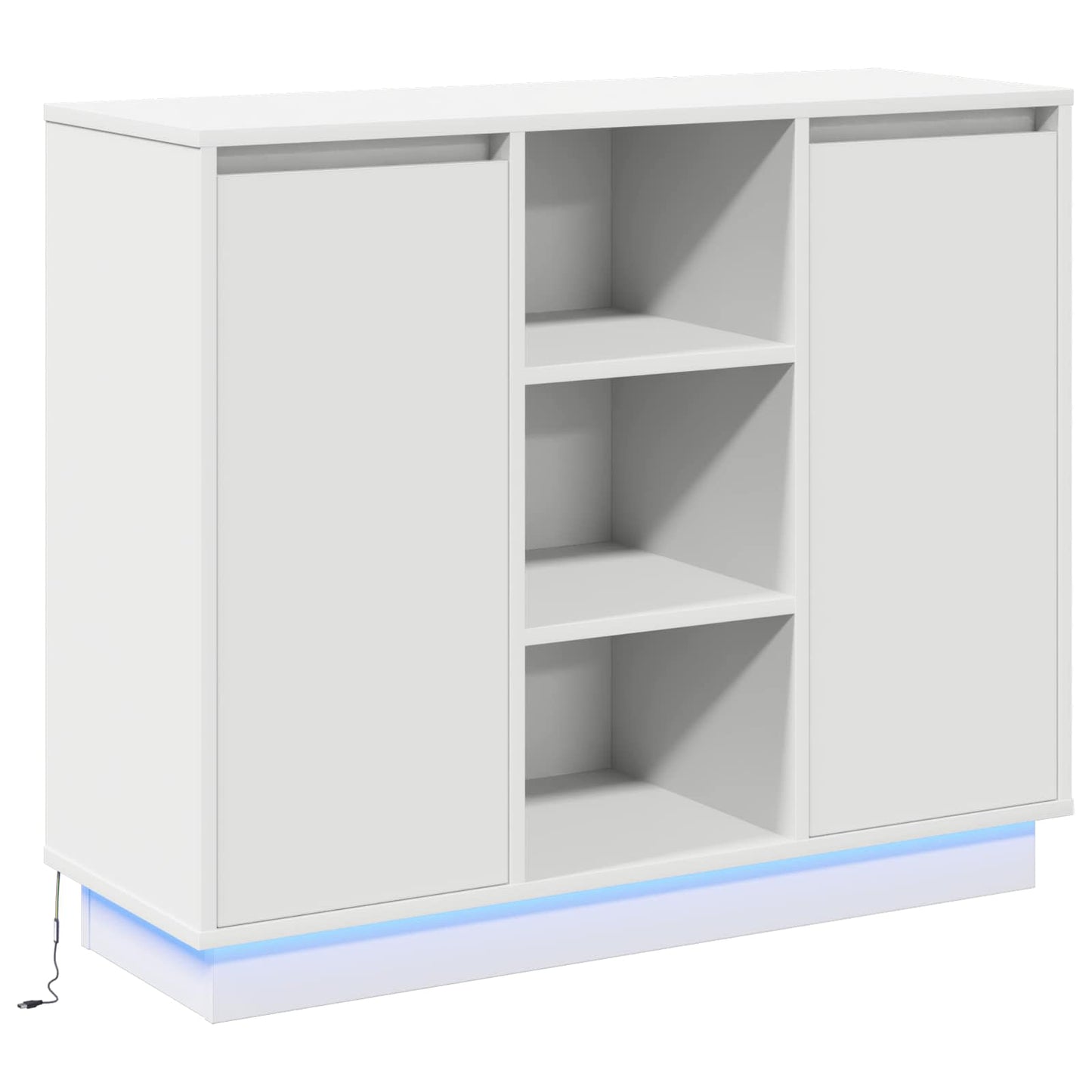 LED tálaló Fehér 90 x 32 x 75 cm Szerelt Fa
