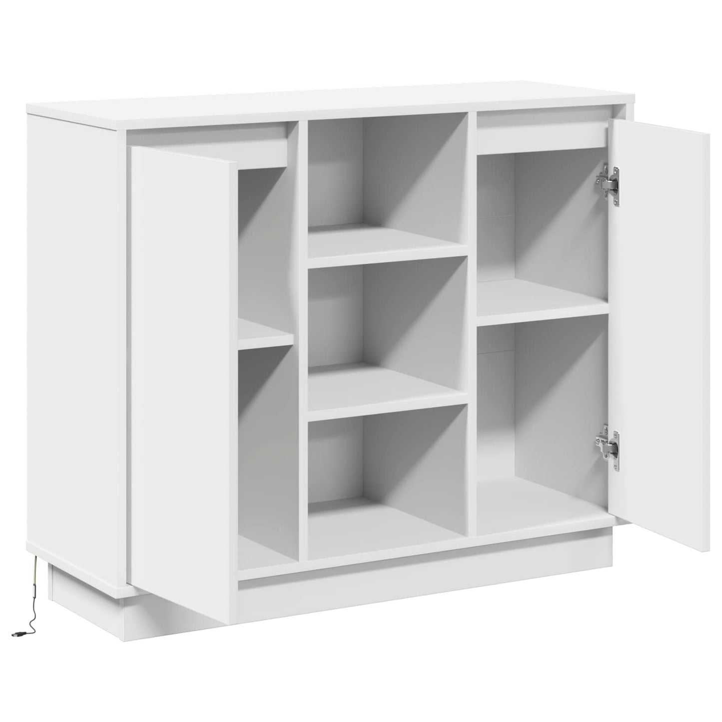LED tálaló Fehér 90 x 32 x 75 cm Szerelt Fa