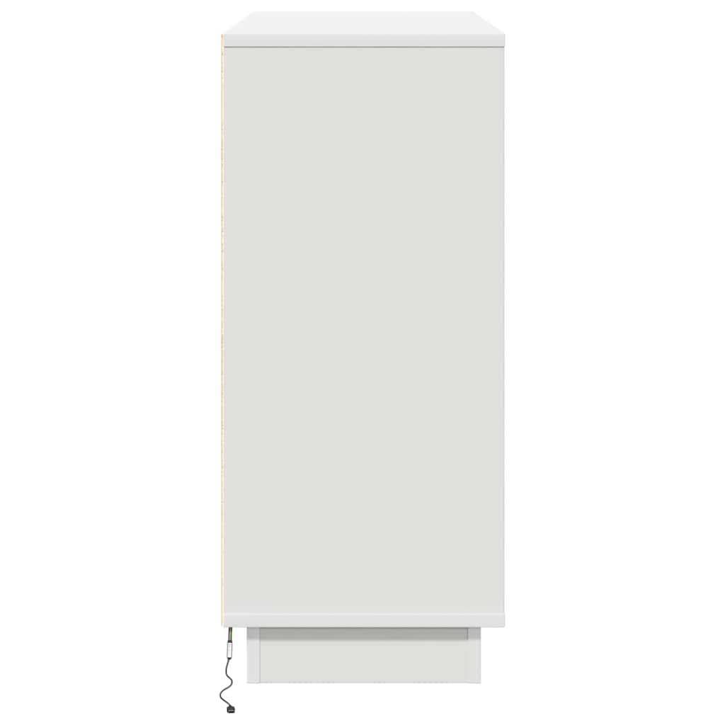 LED tálaló Fehér 90 x 32 x 75 cm Szerelt Fa