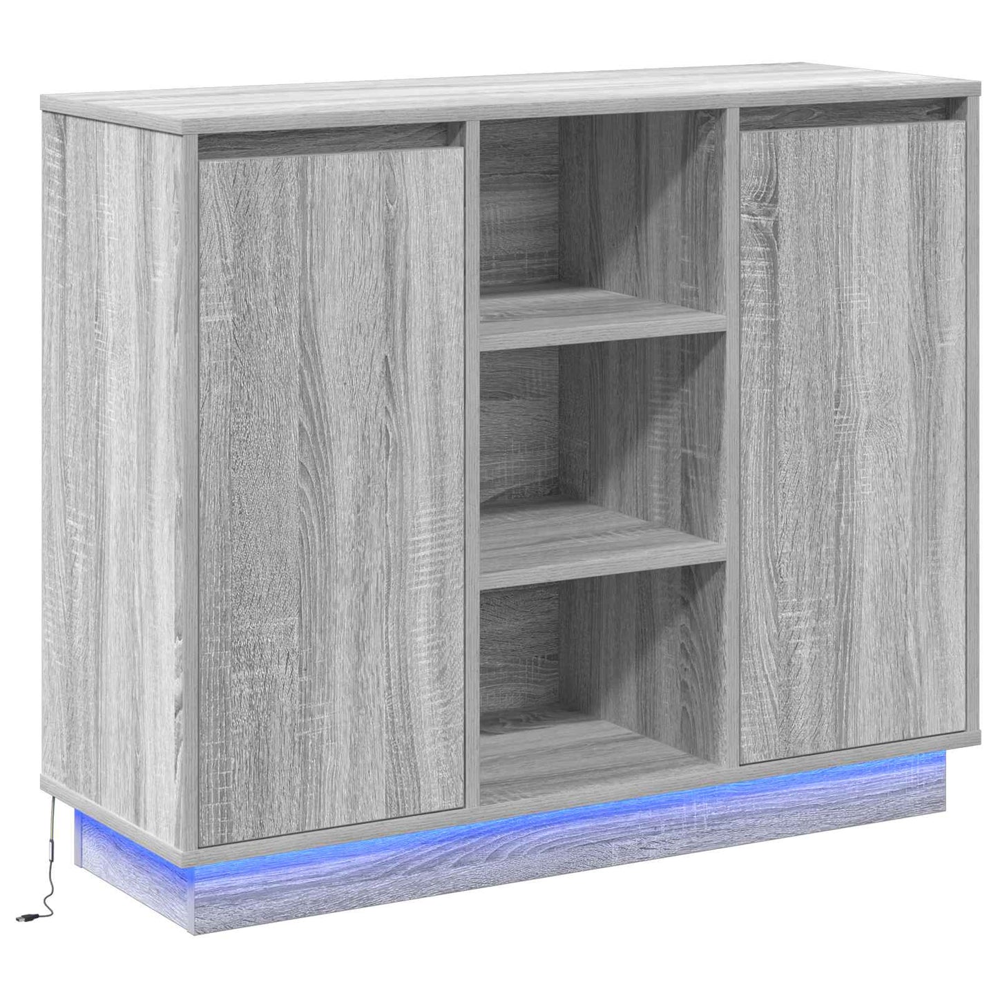 LED tálaló Szürke Sonoma 90 x 32 x 75 cm Szerelt Fa