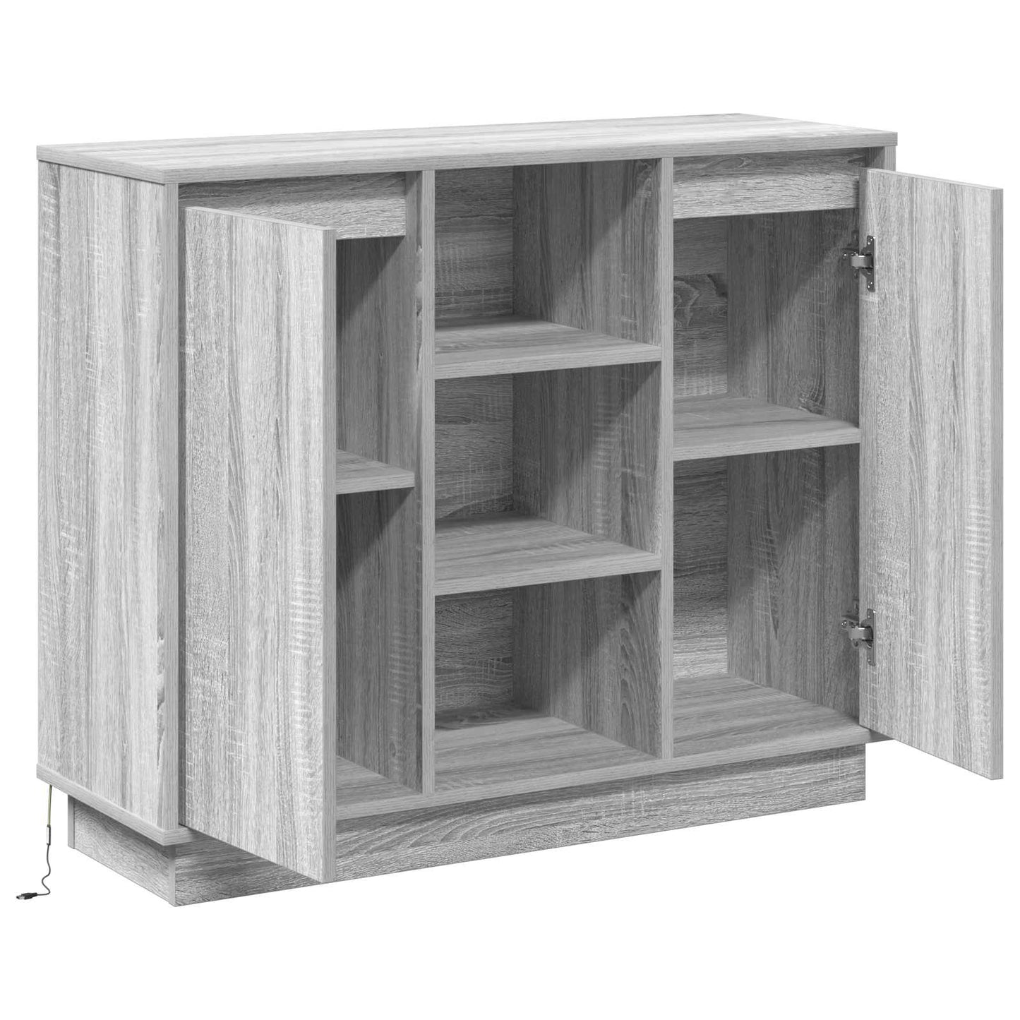 LED tálaló Szürke Sonoma 90 x 32 x 75 cm Szerelt Fa