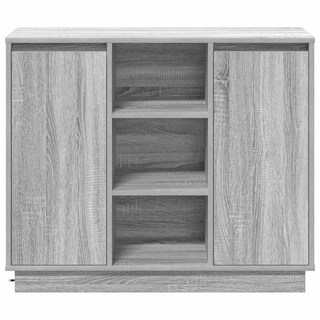 LED tálaló Szürke Sonoma 90 x 32 x 75 cm Szerelt Fa