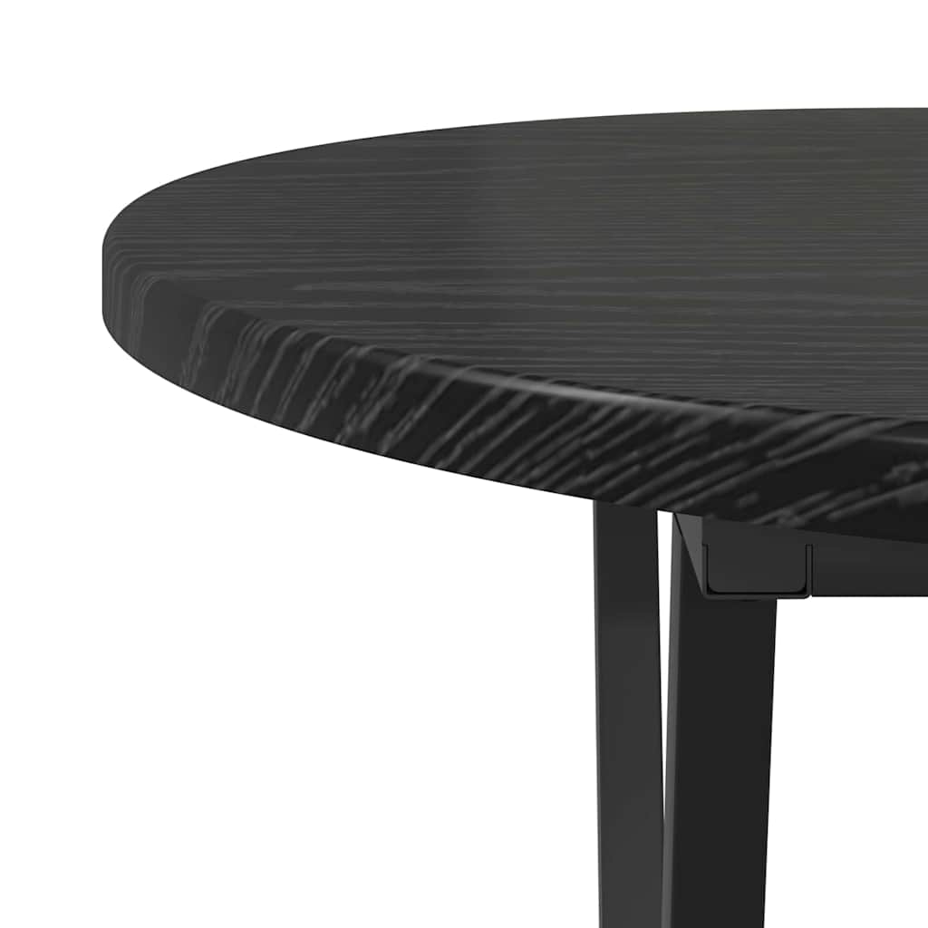 Dohányzóasztal Fekete tölgy 80 x 40 x 40.5 cm Mérnöki fa és fém