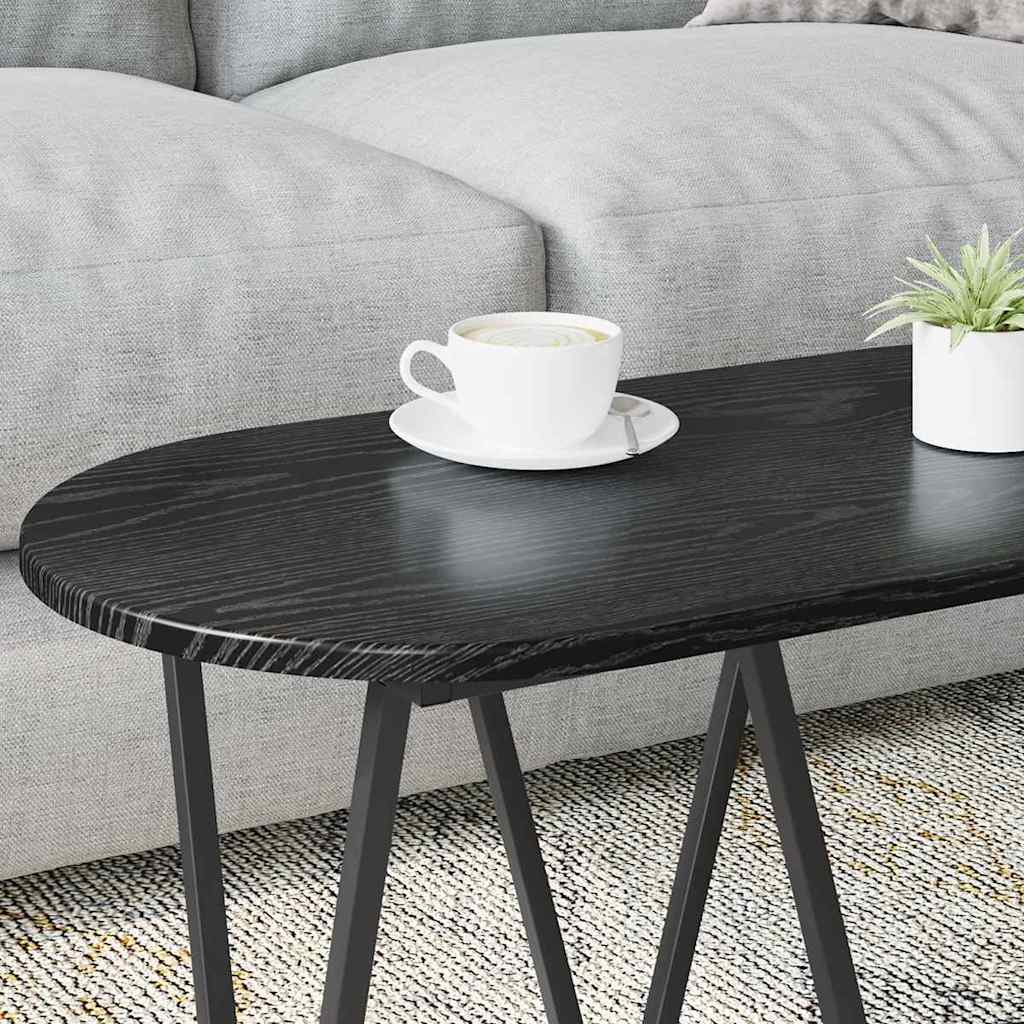 Dohányzóasztal Fekete tölgy 80 x 40 x 40.5 cm Mérnöki fa és fém