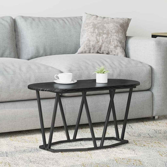 Dohányzóasztal Fekete tölgy 80 x 40 x 40.5 cm Mérnöki fa és fém