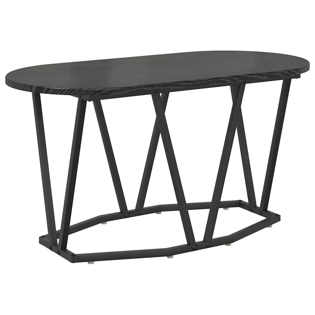 Dohányzóasztal Fekete tölgy 80 x 40 x 40.5 cm Mérnöki fa és fém