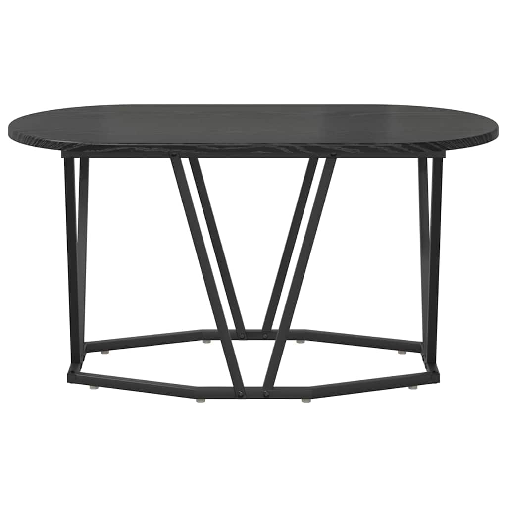 Dohányzóasztal Fekete tölgy 80 x 40 x 40.5 cm Mérnöki fa és fém