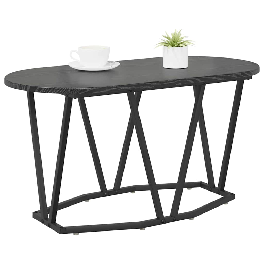 Dohányzóasztal Fekete tölgy 80 x 40 x 40.5 cm Mérnöki fa és fém