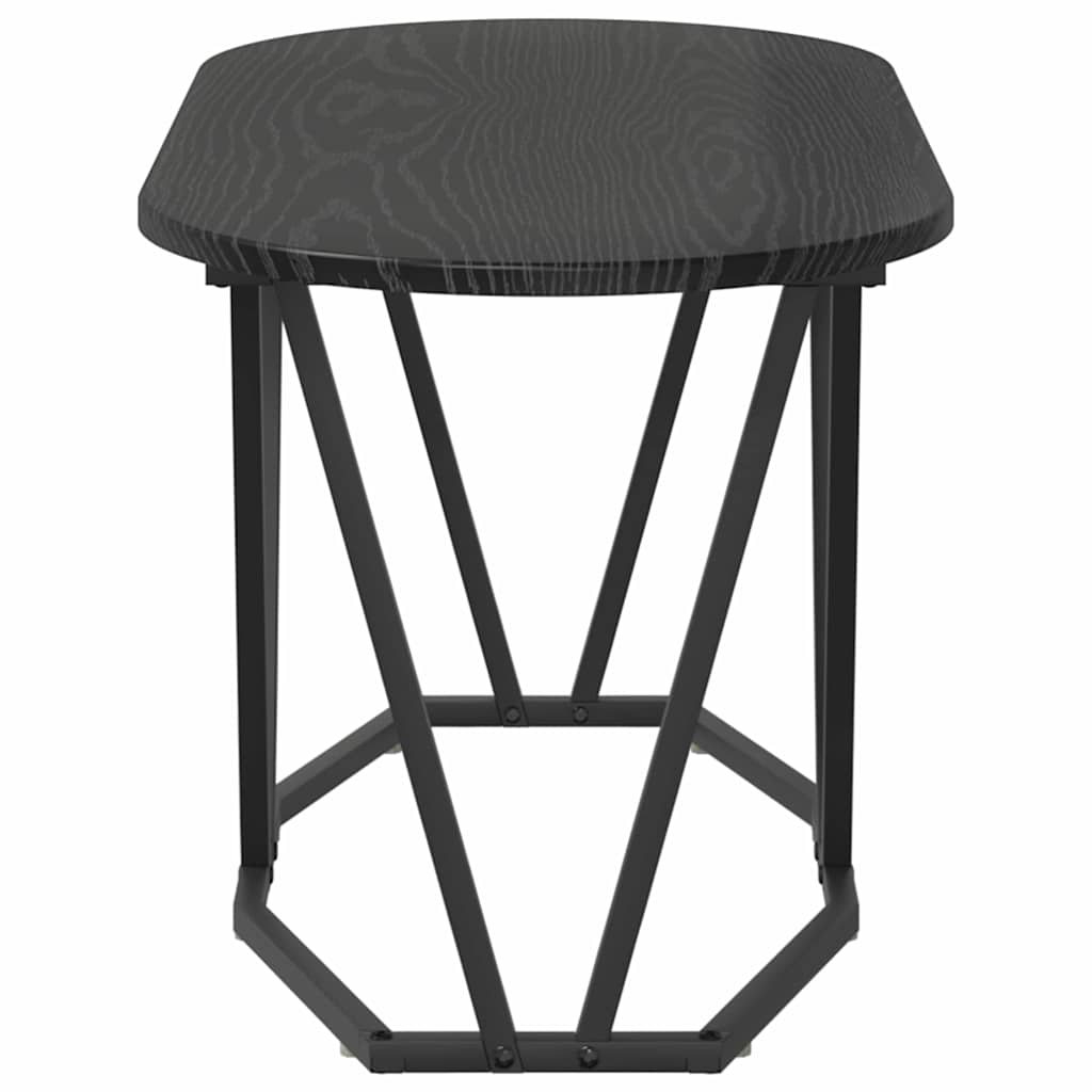 Dohányzóasztal Fekete tölgy 80 x 40 x 40.5 cm Mérnöki fa és fém