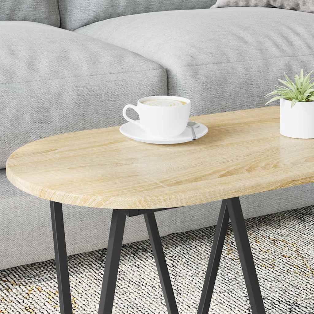 Dohányzóasztal Sonoma tölgy 80 x 40 x 40.5 cm Mérnöki fa és fém