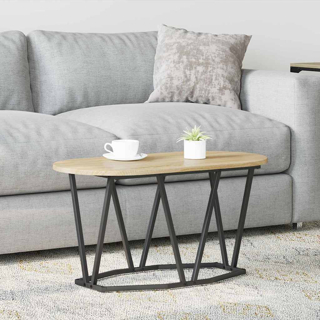 Dohányzóasztal Sonoma tölgy 80 x 40 x 40.5 cm Mérnöki fa és fém