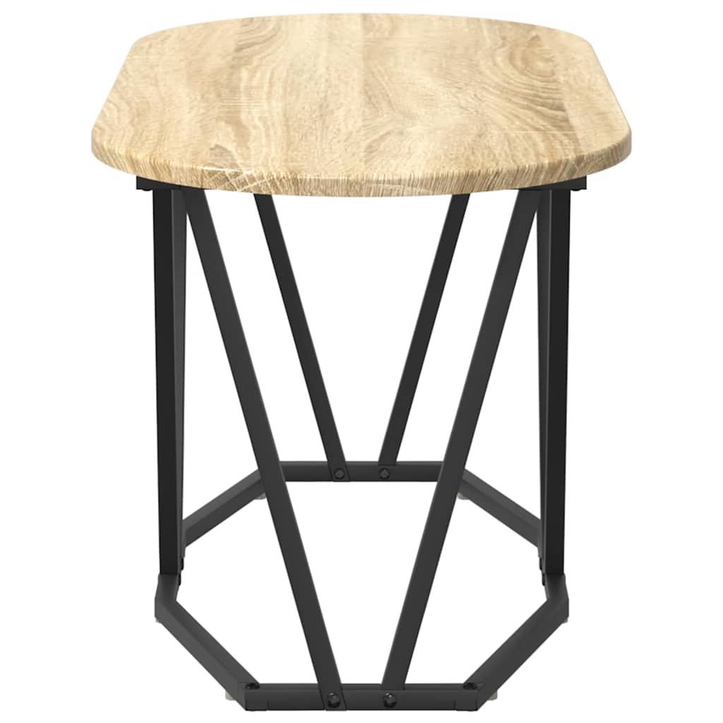 Dohányzóasztal Sonoma tölgy 80 x 40 x 40.5 cm Mérnöki fa és fém