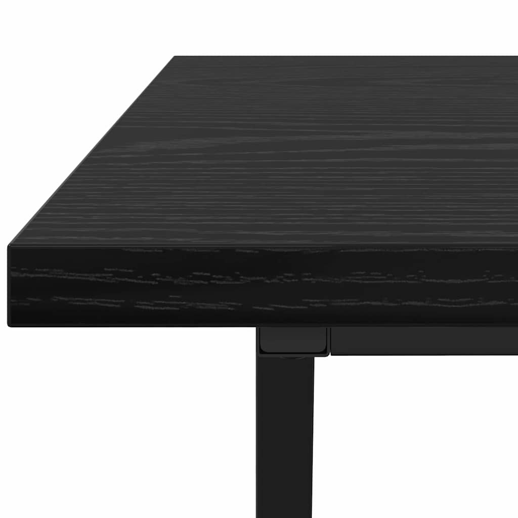 Dohányzóasztal Fekete tölgy 100 x 50 x 40 cm Mérnöki fa és fém