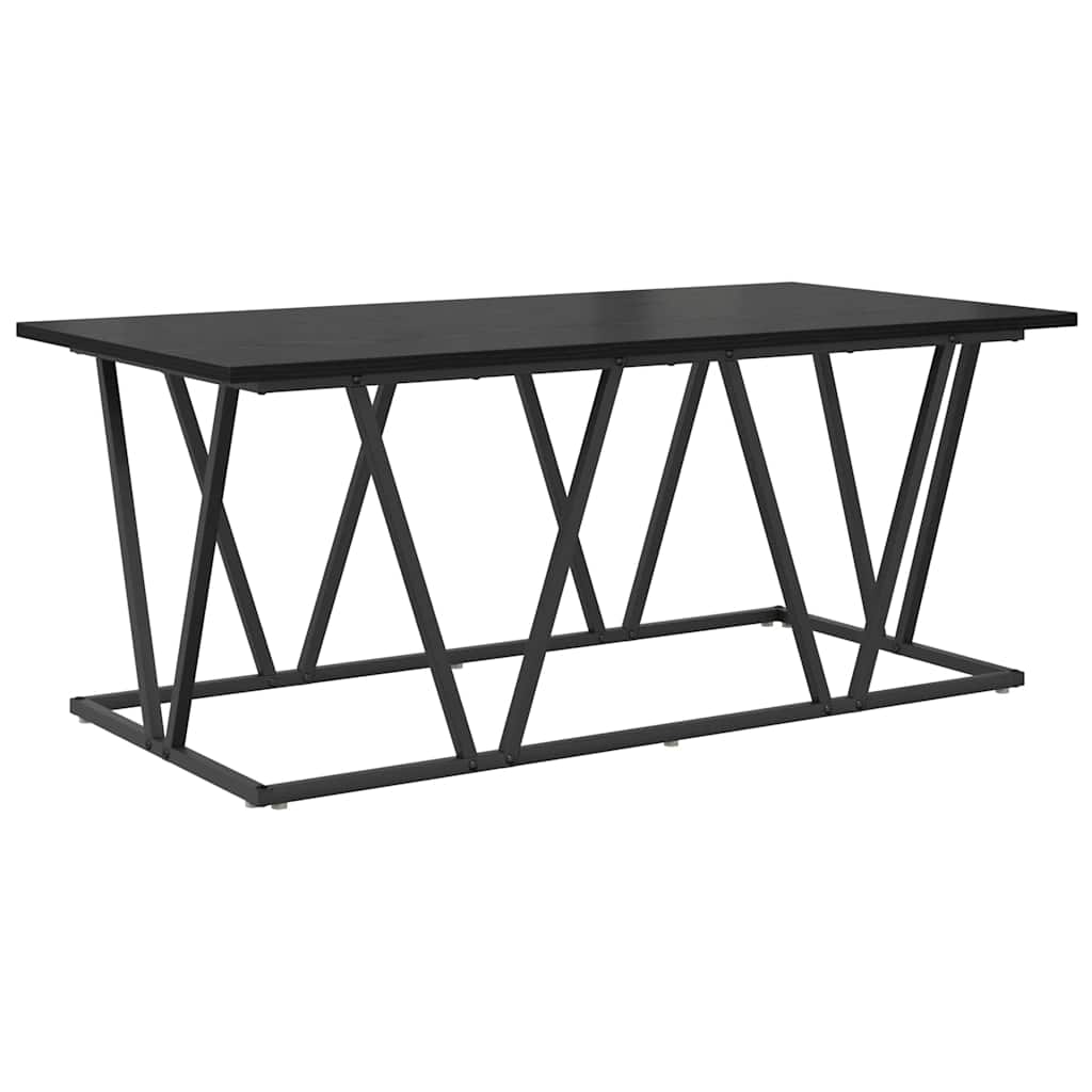 Dohányzóasztal Fekete tölgy 100 x 50 x 40 cm Mérnöki fa és fém