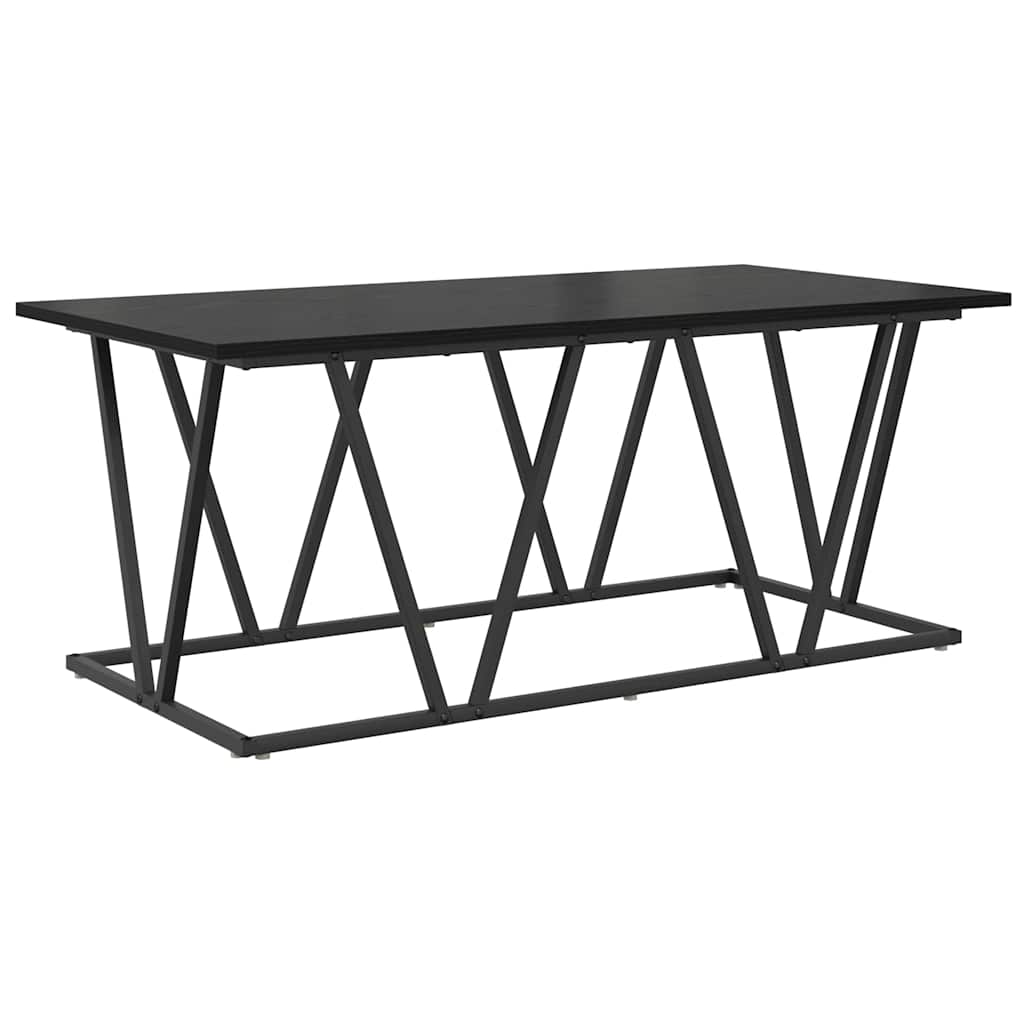 Dohányzóasztal Fekete tölgy 100 x 50 x 40 cm Mérnöki fa és fém