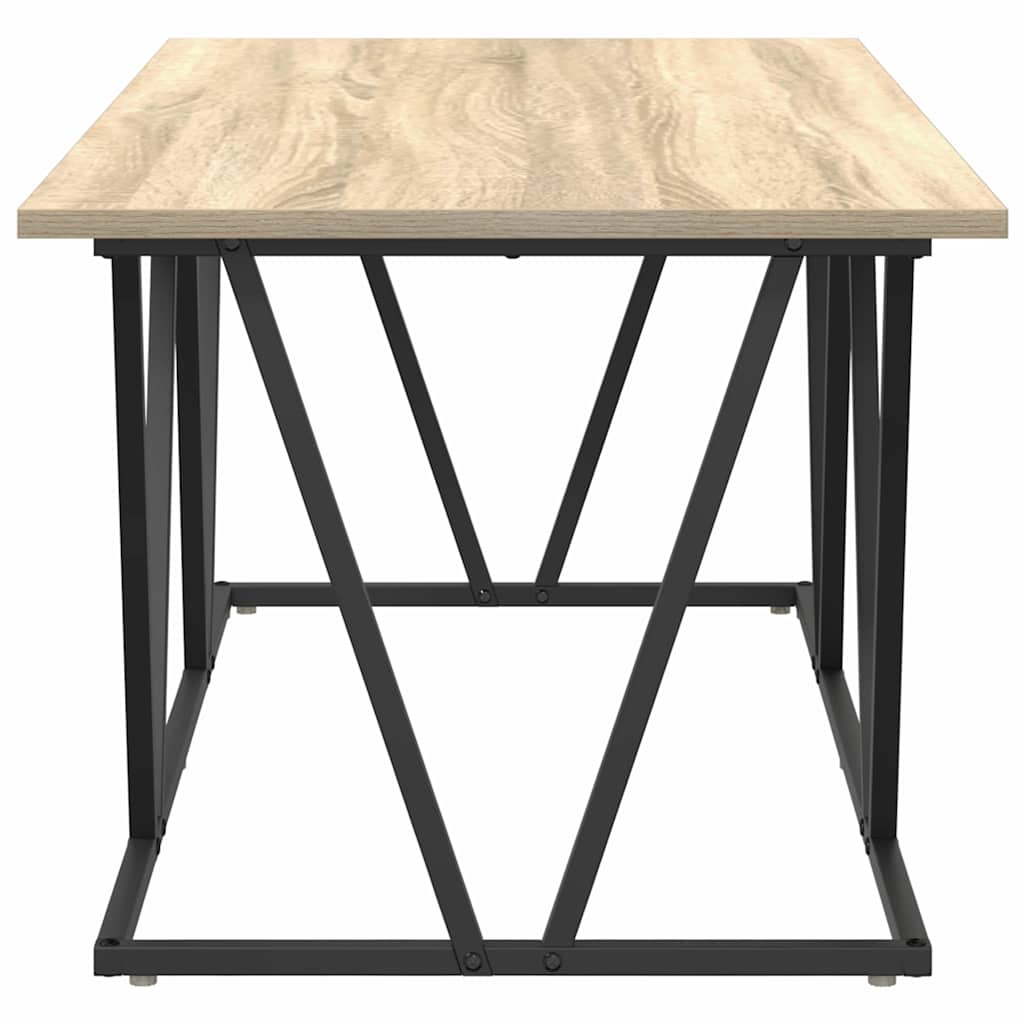 Dohányzóasztal Sonoma tölgy 100 x 50 x 40 cm Mérnöki fa és fém