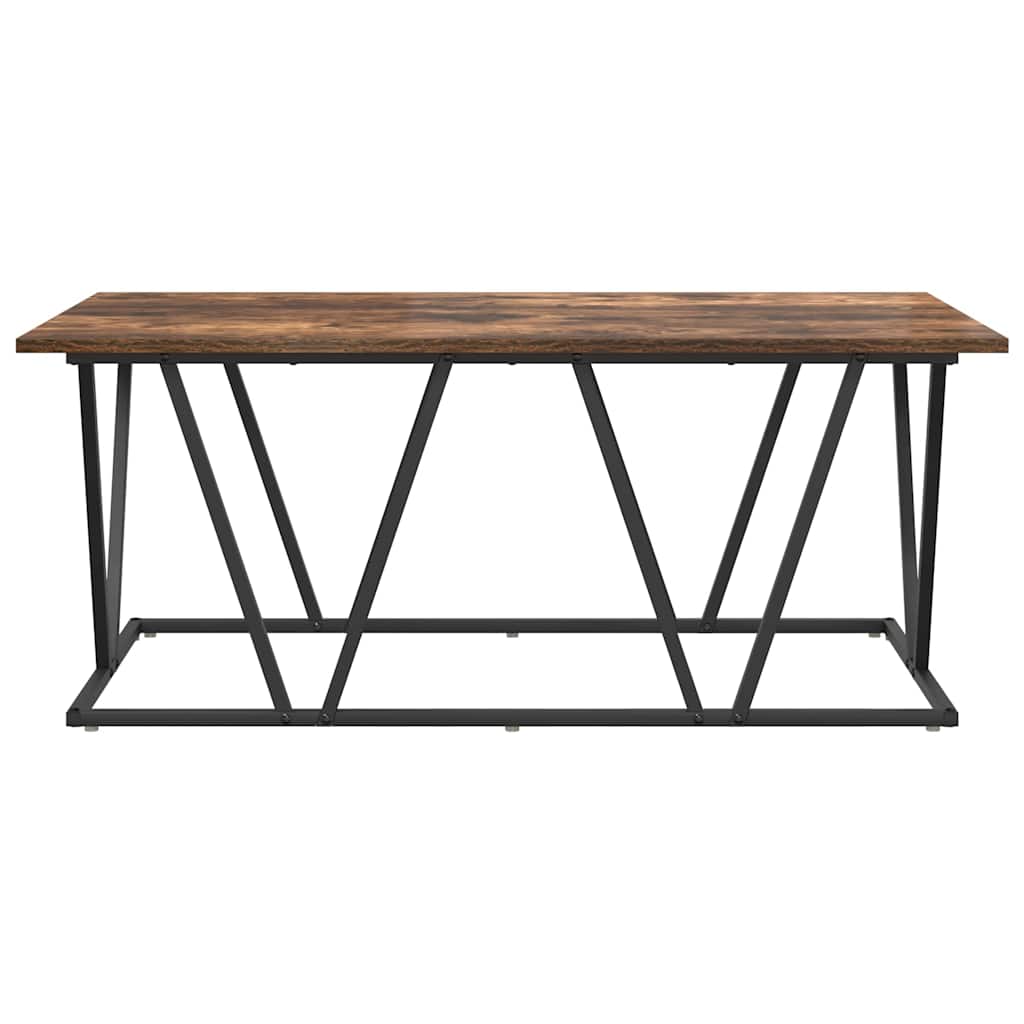 Dohányzóasztal Füstölt tölgy 100 x 50 x 40 cm Mérnöki fa és fém