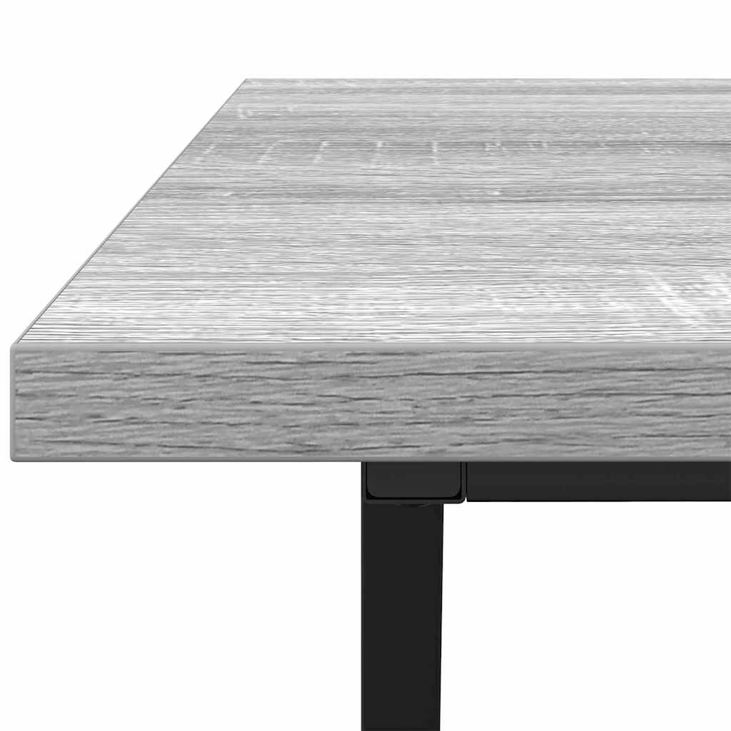 Dohányzóasztal Szürke 100 x 50 x 40 cm Mérnöki fa és fém
