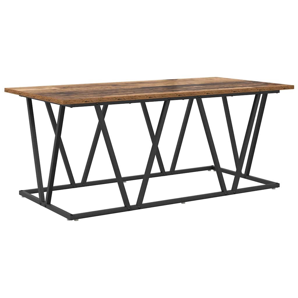 Dohányzóasztal Öreg fa 100 x 50 x 40 cm Mérnöki fa és fém