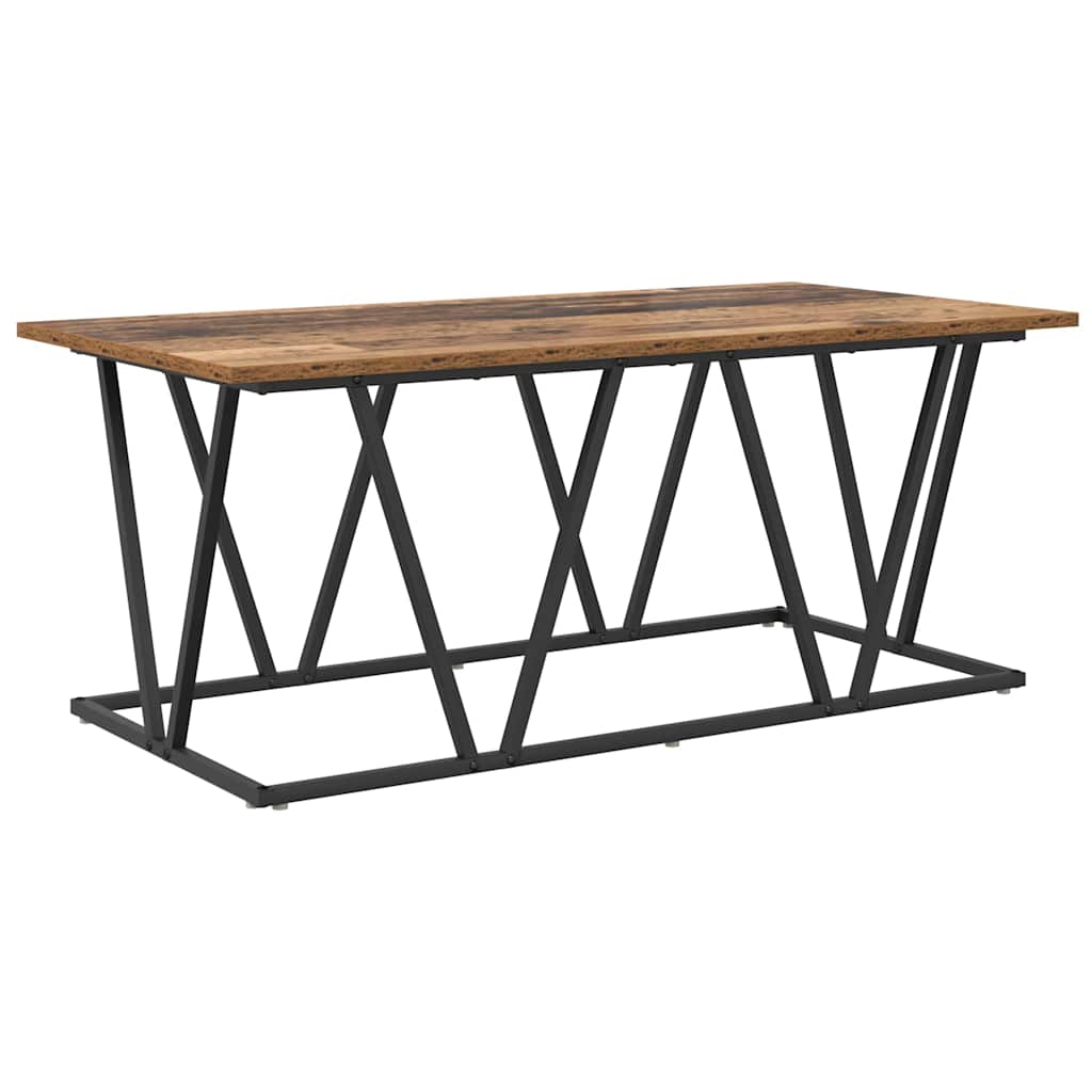Dohányzóasztal Öreg fa 100 x 50 x 40 cm Mérnöki fa és fém