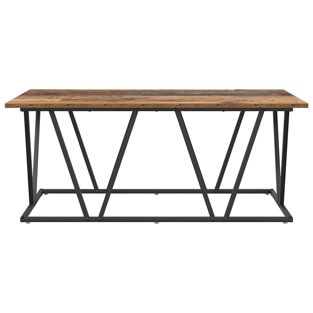 Dohányzóasztal Öreg fa 100 x 50 x 40 cm Mérnöki fa és fém