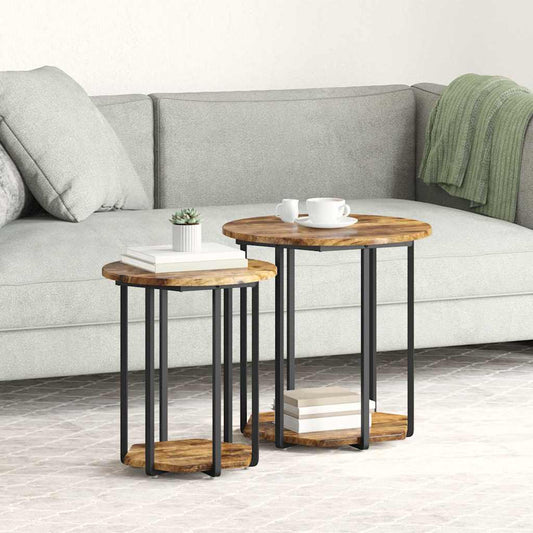 Kisasztal készlet 2 db Barna 50 x 50 x 50,5 cm