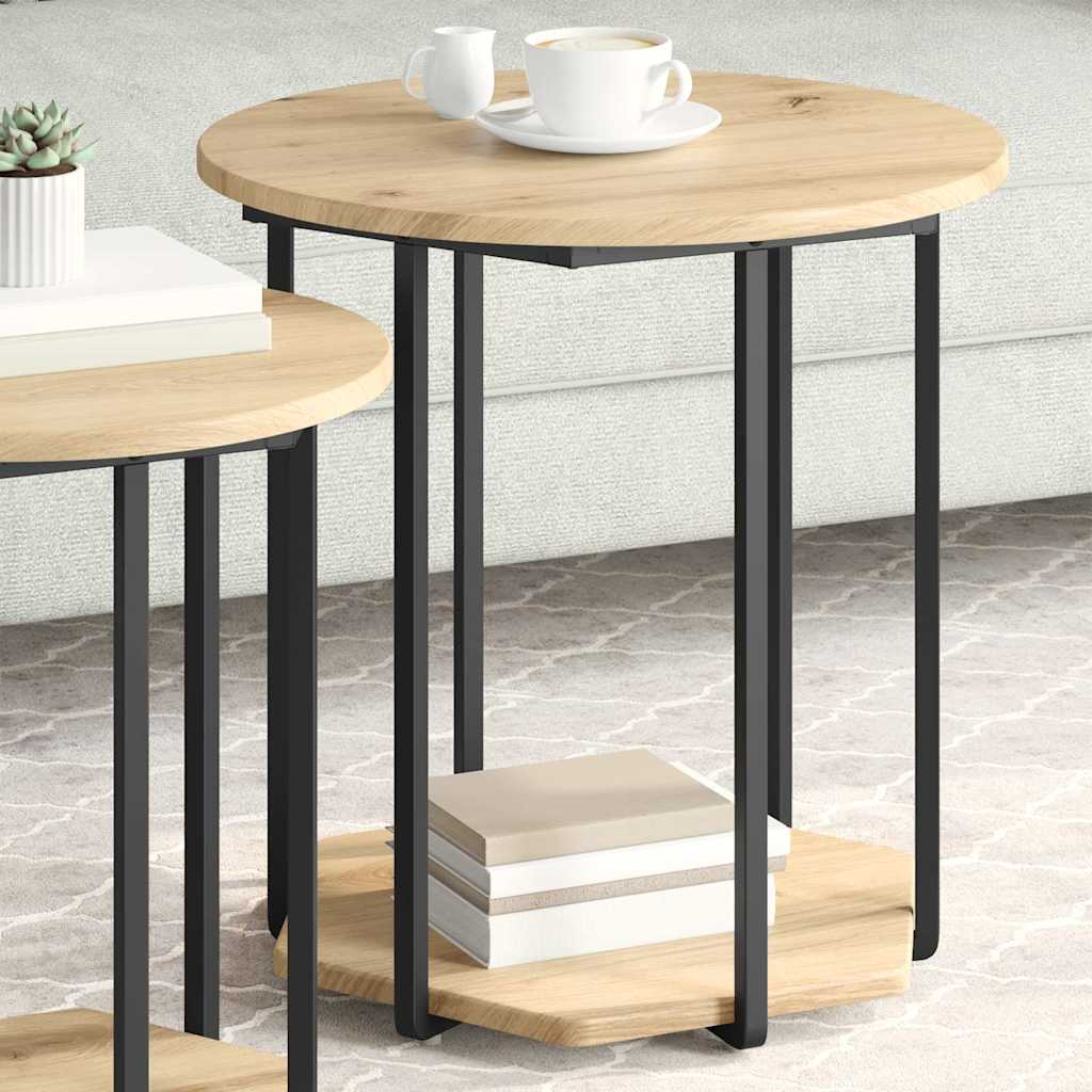 Kisasztal készlet 2 db Barna 50 x 50 x 50,5 cm