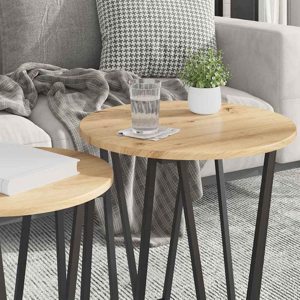 Kisasztal készlet 2 db Artisan tölgy és fekete