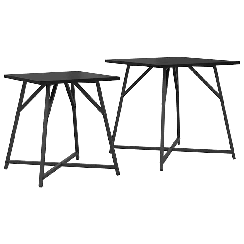 Kisasztal készlet 2 pcs Fekete tölgy