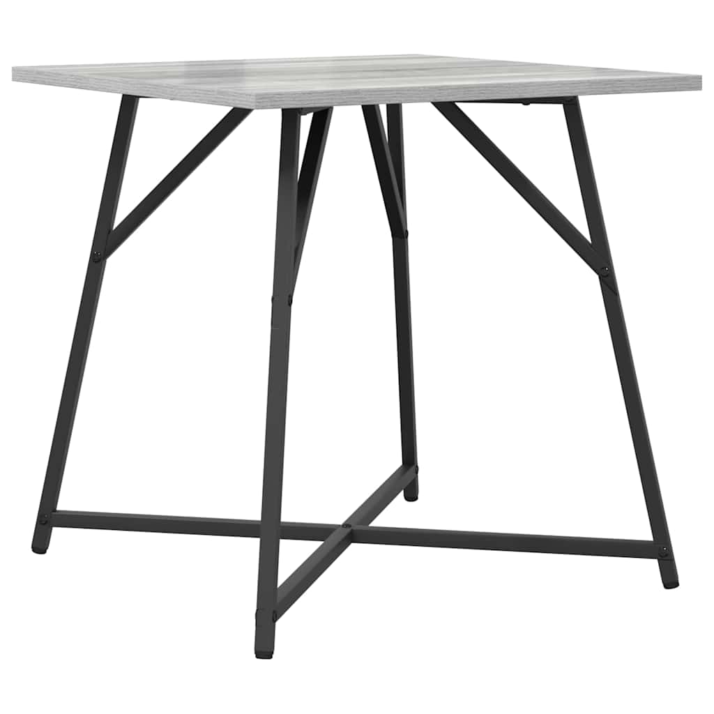 Kisasztal készlet 2 db Szürke Sonoma és Fekete 50 x 50 x 50 cm