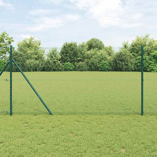 Hatszögletű kerítés talajrögzítő 10 x 1 m PVC-bevonatos acél