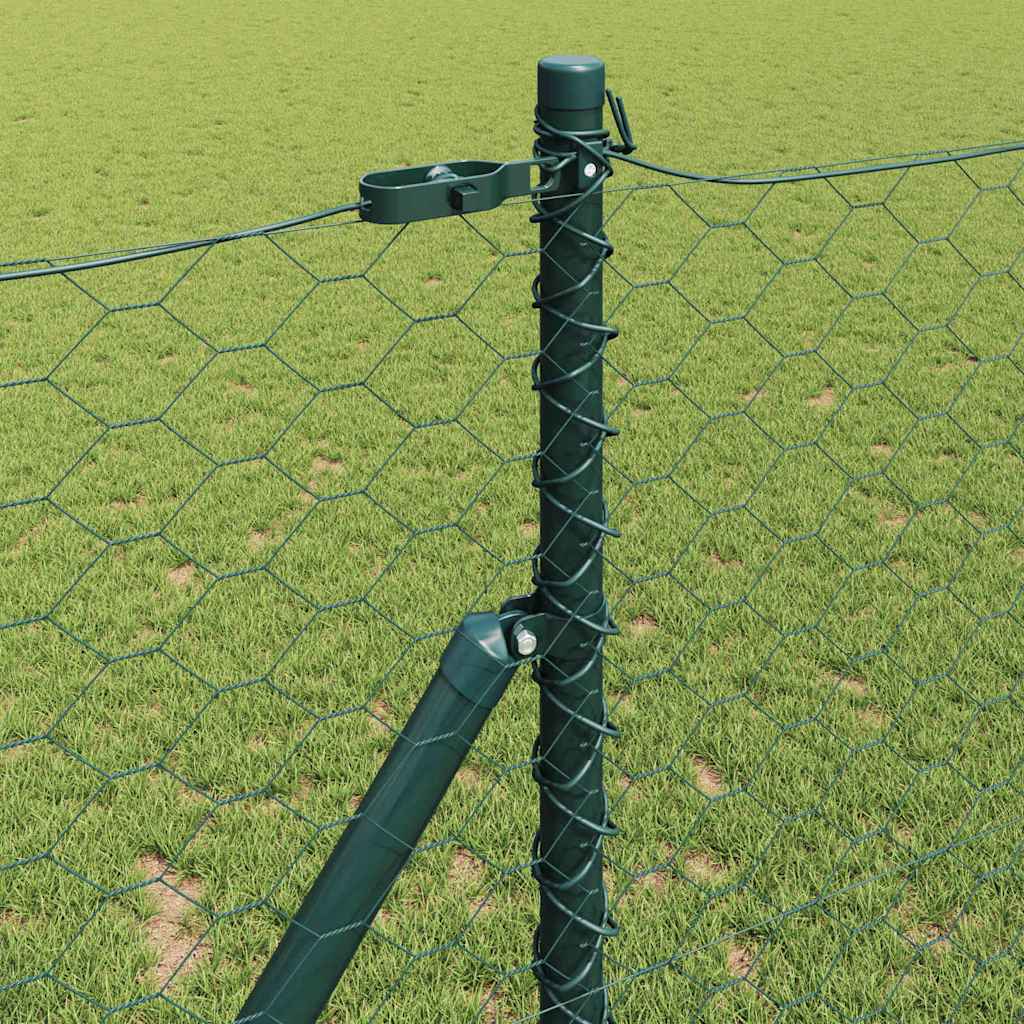 Hatszögletű kerítés talajrögzítő 10 x 1,2 m PVC-bevonatos acél