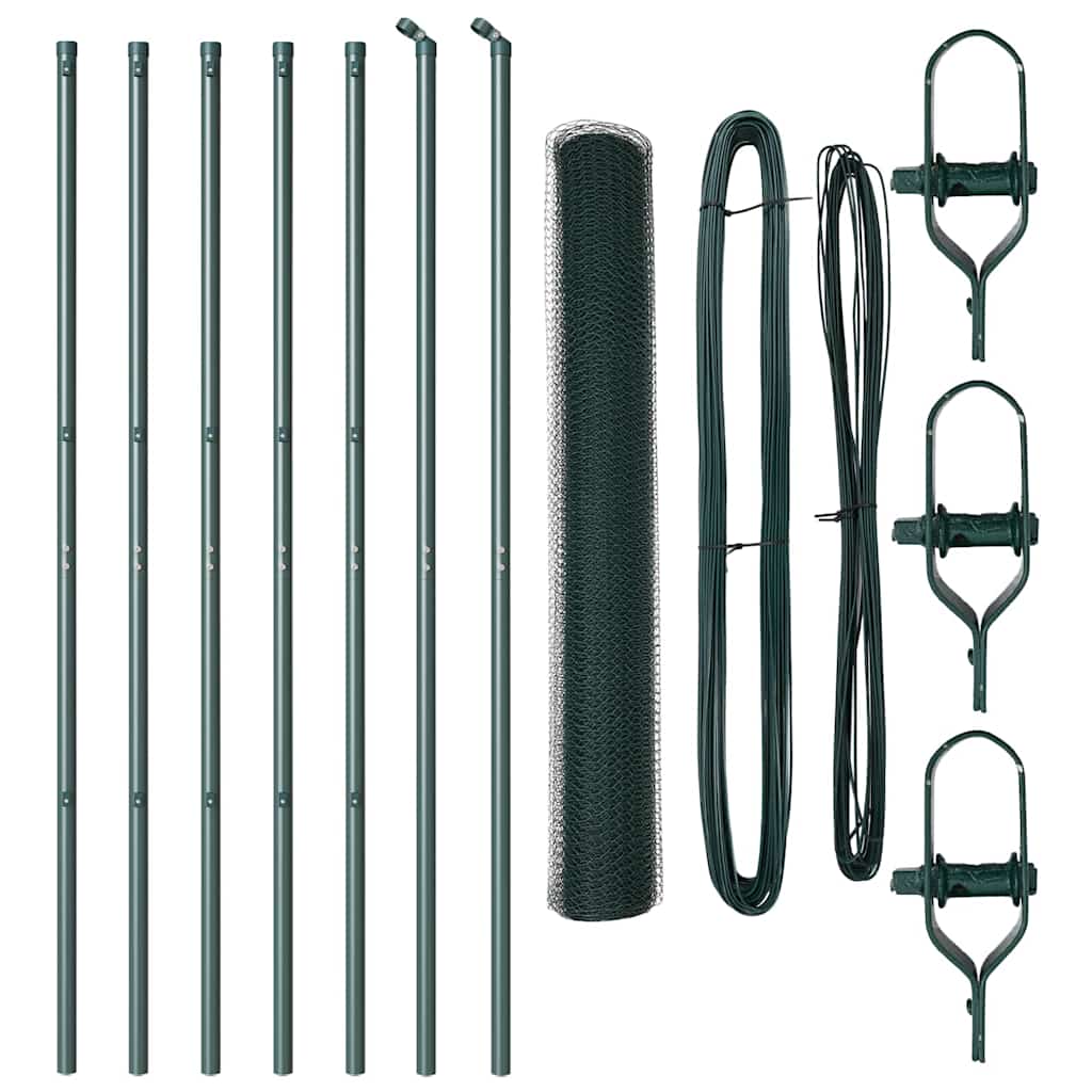 Hatszögletű kerítés talajrögzítő 10 x 1,4 m PVC-bevonatos acél