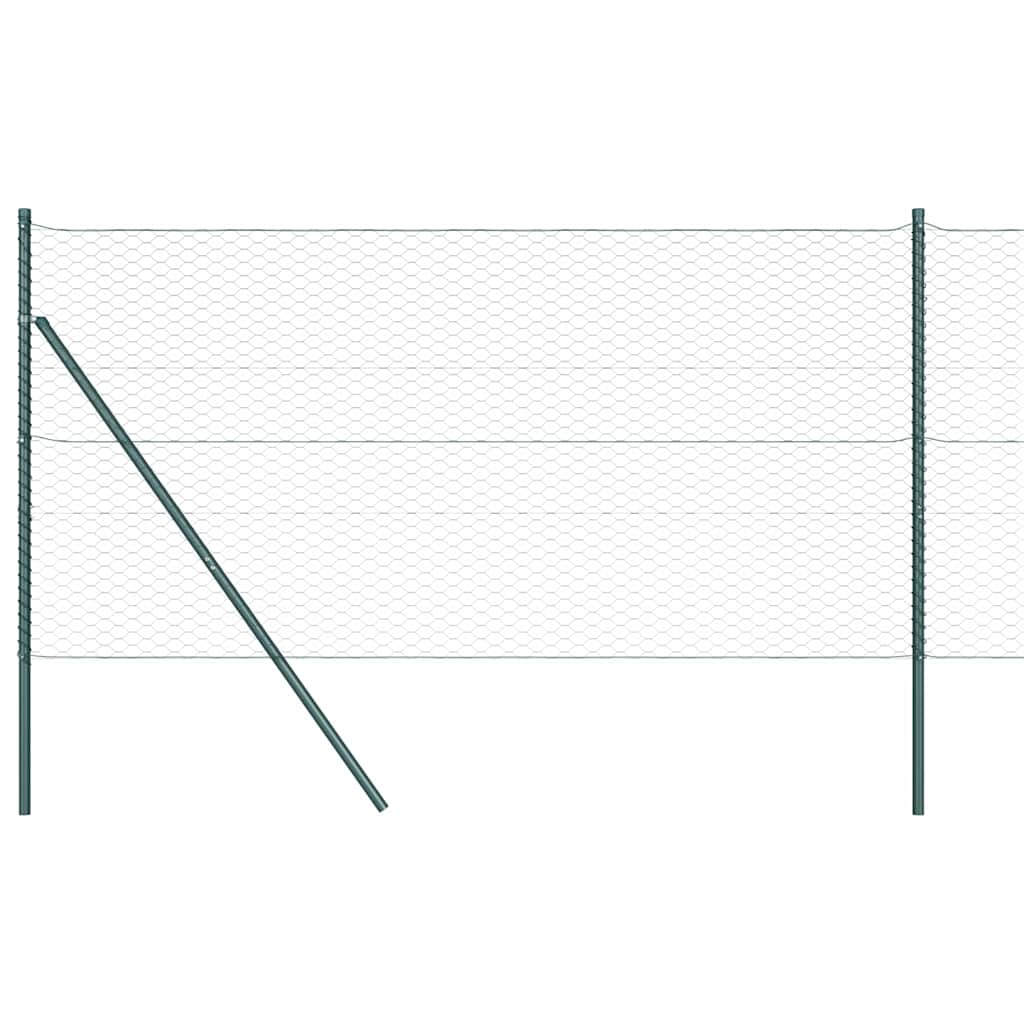 Hatszögletű kerítés talajrögzítő 10 x 1,4 m PVC-bevonatos acél