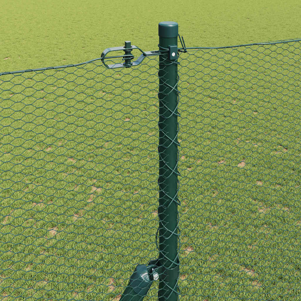 Hatszögletű kerítés talajrögzítő 10 x 1,6 m PVC-bevonatos acél