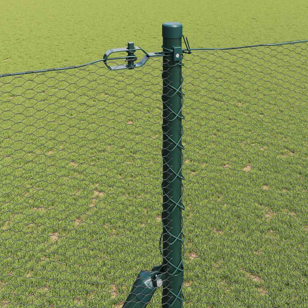Hatszögletű kerítés talajrögzítő 50 x 1,5 m PVC-bevonatos acél