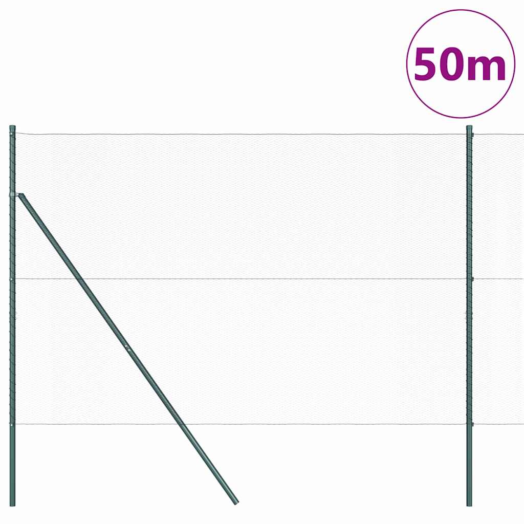 Hatszögletű kerítés talajrögzítő 50 x 1,5 m PVC-bevonatos acél