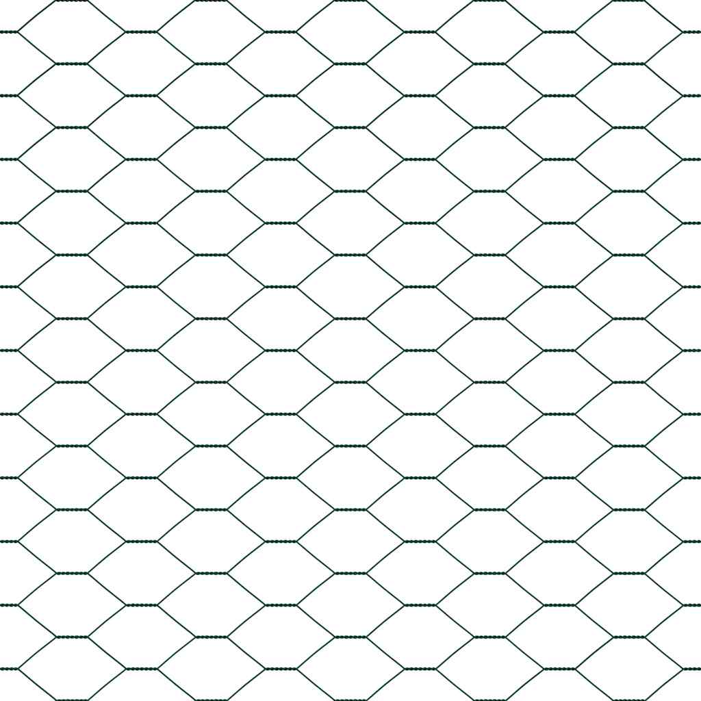Hatszögletű kerítés talajrögzítő 50 x 1,5 m PVC-bevonatos acél