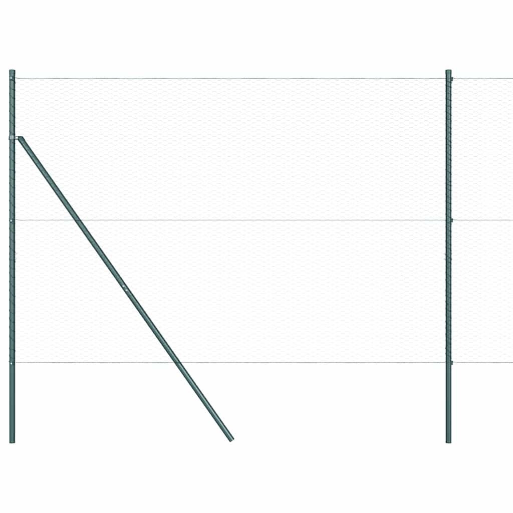 Hatszögletű kerítés talajrögzítő 50 x 1,5 m PVC-bevonatos acél