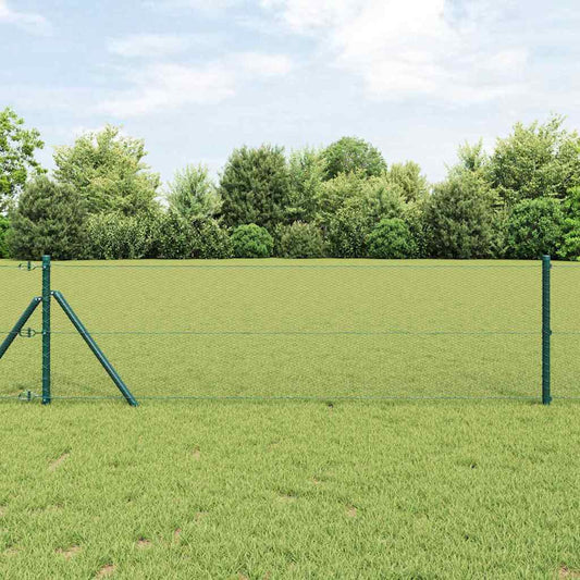 Hatszögletű kerítés talajrögzítő 100 x 0,6 m PVC-bevonatos acél
