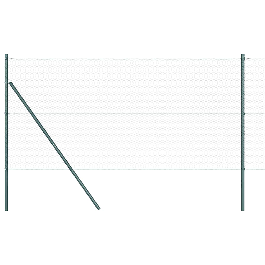 Hatszögletű kerítés talajrögzítő 100 x 1,5 m PVC-bevonatos acél