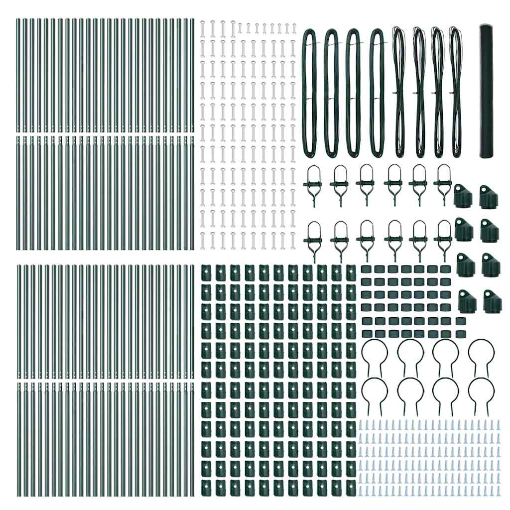 Hatszögletű kerítés talajrögzítő 100 x 1,6 m PVC-bevonatos acél