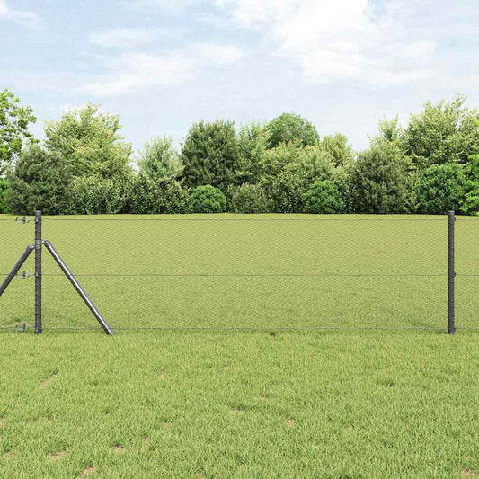 Hatszögletű kerítés talajrögzítő 10 x 0,6 m PVC-bevonatos acél