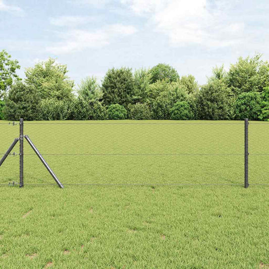 Hatszögletű kerítés talajrögzítő 10 x 0,6 m PVC-bevonatos acél