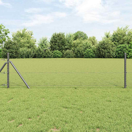 Hatszögletű kerítés talajrögzítő 10 x 0,8 m PVC-bevonatos acél