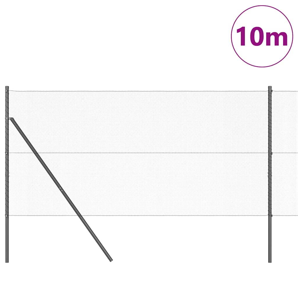 Hatszögletű kerítés talajrögzítő 10 x 1,4 m PVC-bevonatos acél