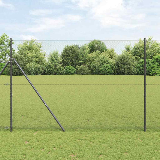 Hatszögletű kerítés talajrögzítő 10 x 1,6 m PVC-bevonatos acél